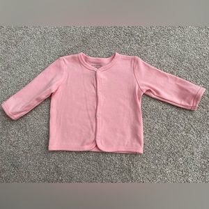 5 for $10🟢 First Impressions Pink Baby Sweater. NWOT. Size 6-9M.